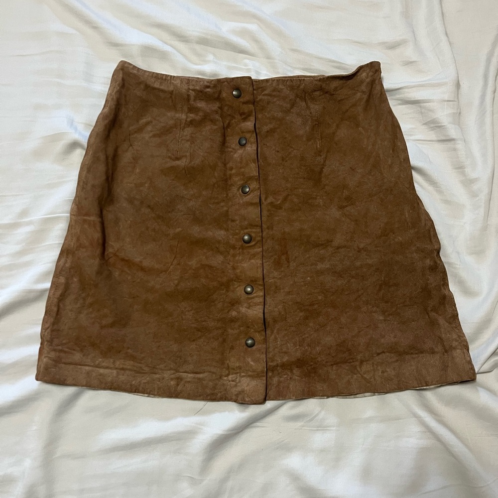 Massimo Dutti Brown Mini Skirt